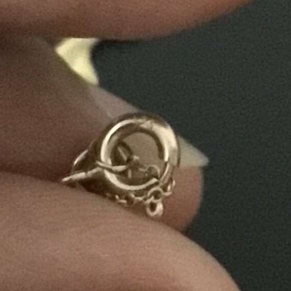 Solid 9k Gold Diamond Crescent Moon Necklace - Picture 6 of 7